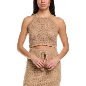 Meiven Womens  Crochet Top, Brown